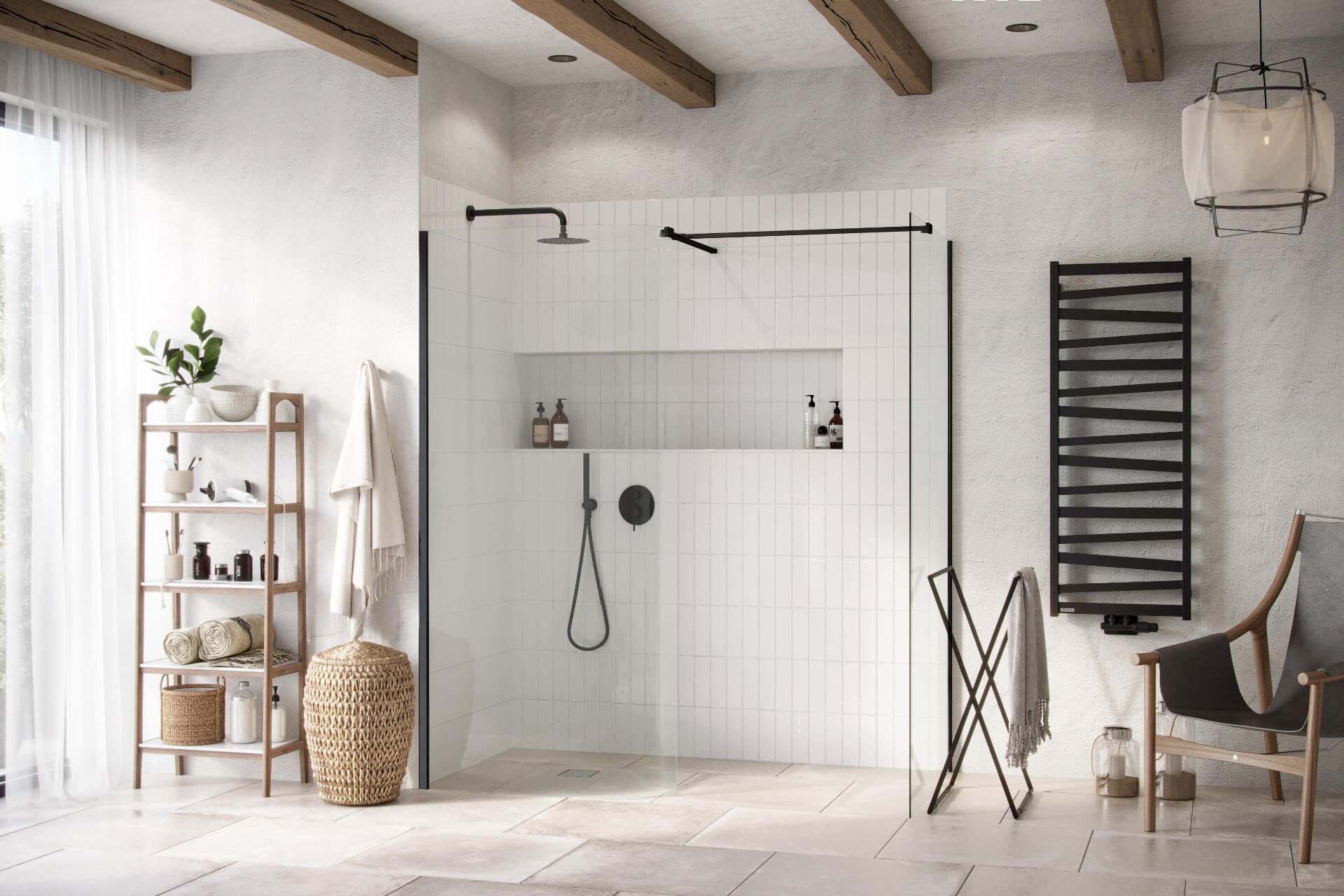 Volaro 2.0 zestaw zintegrowany termostat grzejnikowy prawy, czarny mat