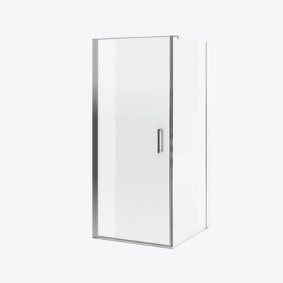 Mazo kabina narożna 80x90 cm, drzwi wahadłowe pojedyncze 80 cm, Clean Control, chrom