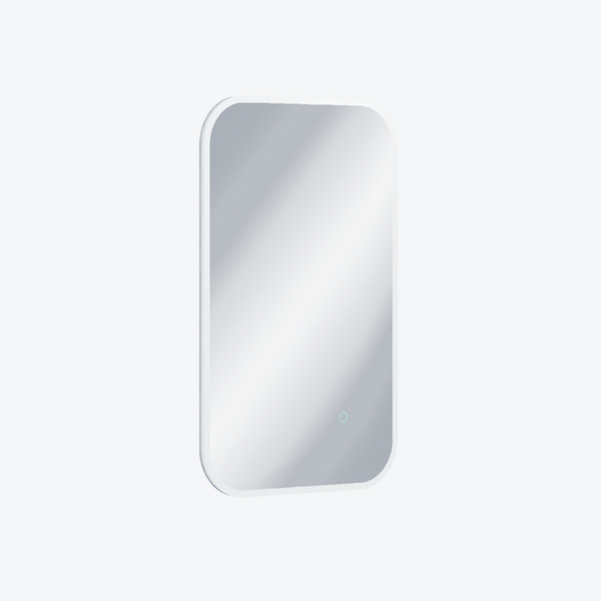 Lumiro lustro łazienkowe 80x50 cm prostokątne, oświetlenie LED mata grzewcza, rama akrylowa