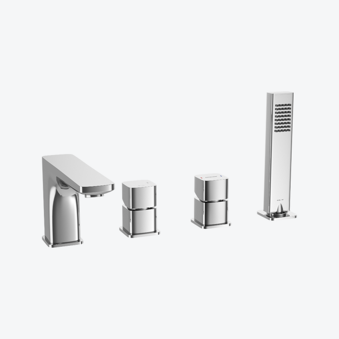 Keria bateria wannowa 4 otworowa, chrom