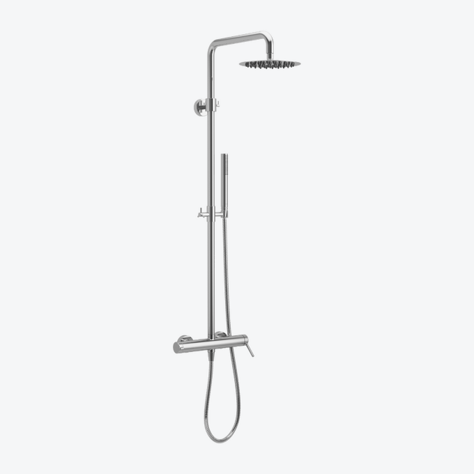 PI zestaw prysznicowy ścienny z deszczownicą 20 cm, chrom