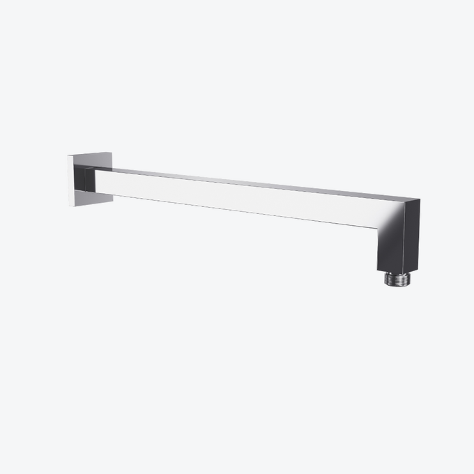 Ramię prysznicowe ścienne 40 cm kwadratowe, chrom