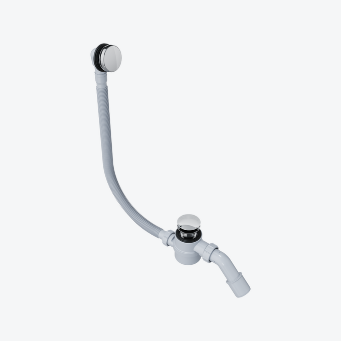 Moli Syfon wannowy z przelewem, chrom