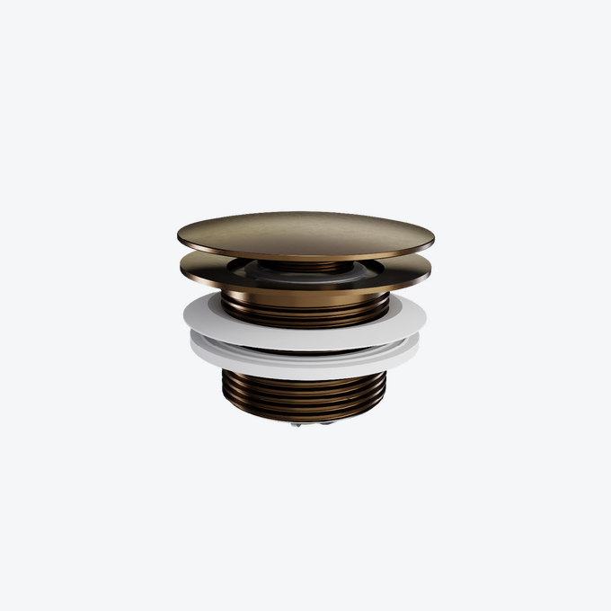 Korek klik-klak do wanien wolnostojących czyszczony od góry, miedziany szczotkowany