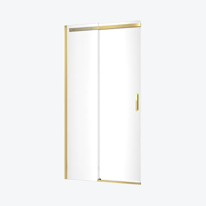 Rols drzwi prysznicowe przesuwne 100 cm element stały 2/2 złoty połysk