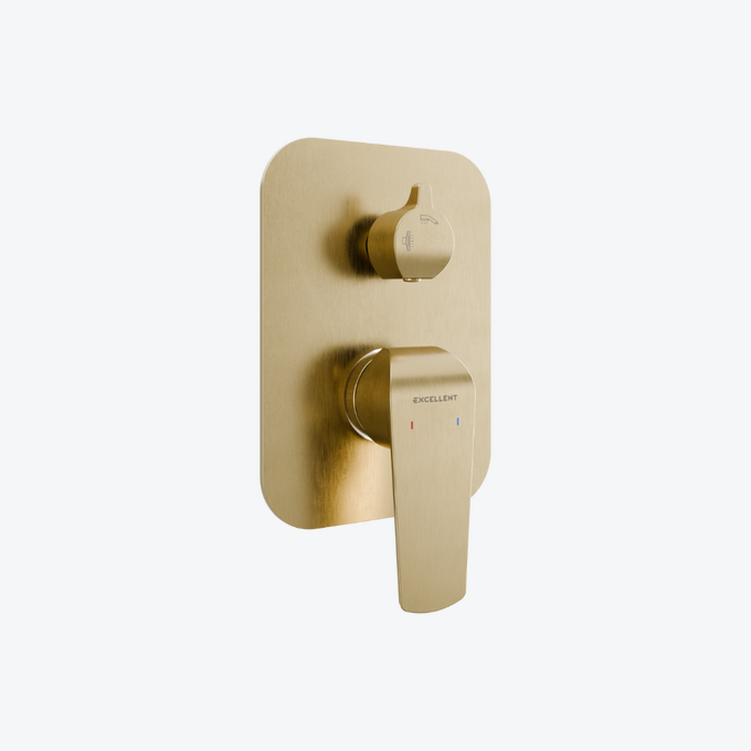 Clever 2.0 shower/tub mixer for concealed installation, 2 function, brushed gold