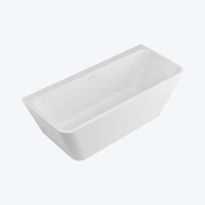 Lila 2.0 wanna prostokątna 160x73 cm przyścienna, biały połysk