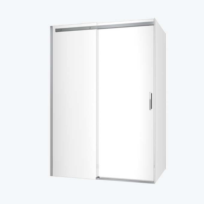 Rols kabina narożna 140x100cm z drzwiami przesuwnymi 140 cm, powłoka Clean Control, chrom