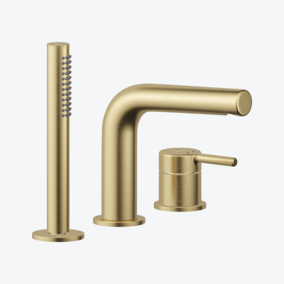 PI bateria wannowa 3 otworowa, złoty szczotkowany