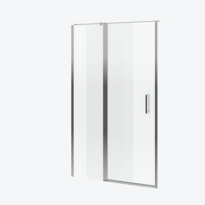 Mazo drzwi wnękowe wahadłowe pojedyncze 130x195 cm ze ścianką stałą, Clean Control, chrom
