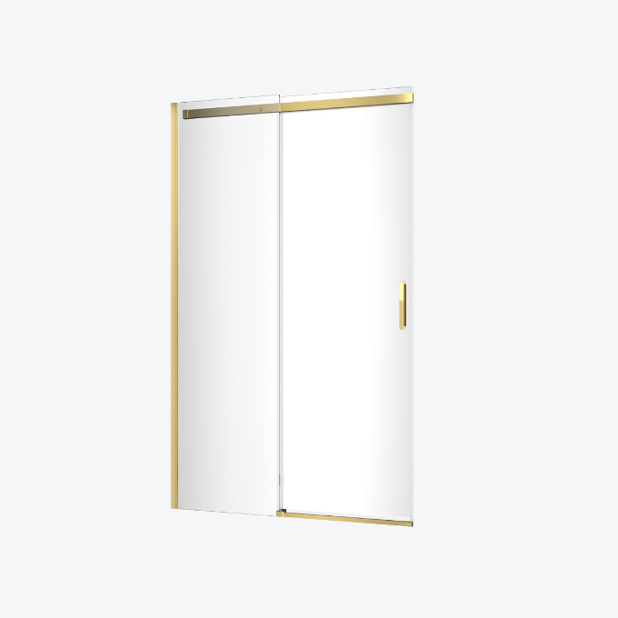 Rols drzwi prysznicowe przesuwne 120 cm element stały 2/2 złoty połysk