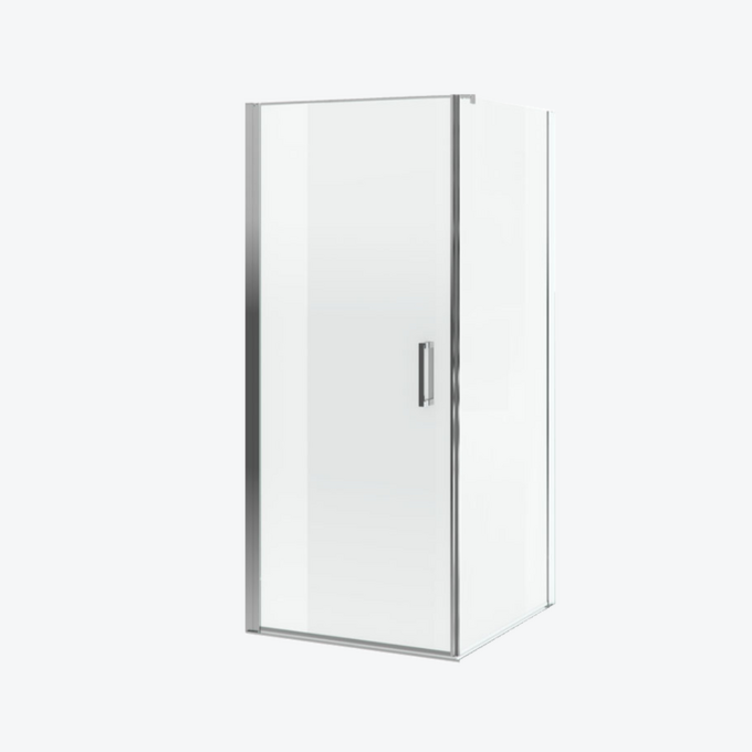 Mazo kabina narożna 80x90 cm, drzwi wahadłowe pojedyncze 80 cm, Clean Control, chrom