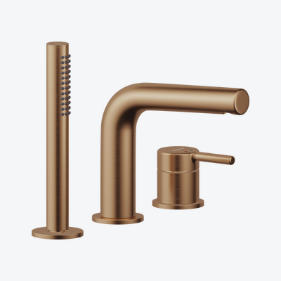 PI Bateria wannowa 3 otworowa, miedziany szczotkowany