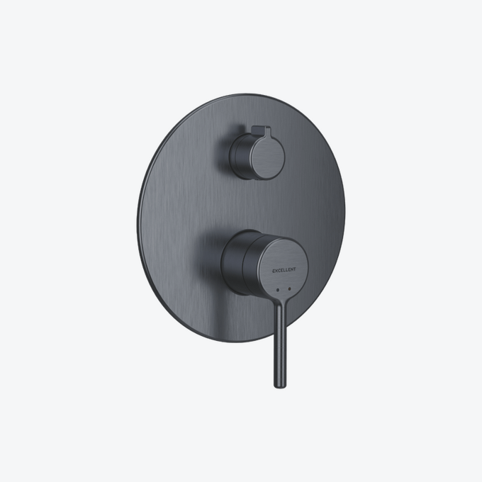 PI bateria prysznicowo-wannowa podtynkowa 2 funkcyjna, grafit szczotkowany