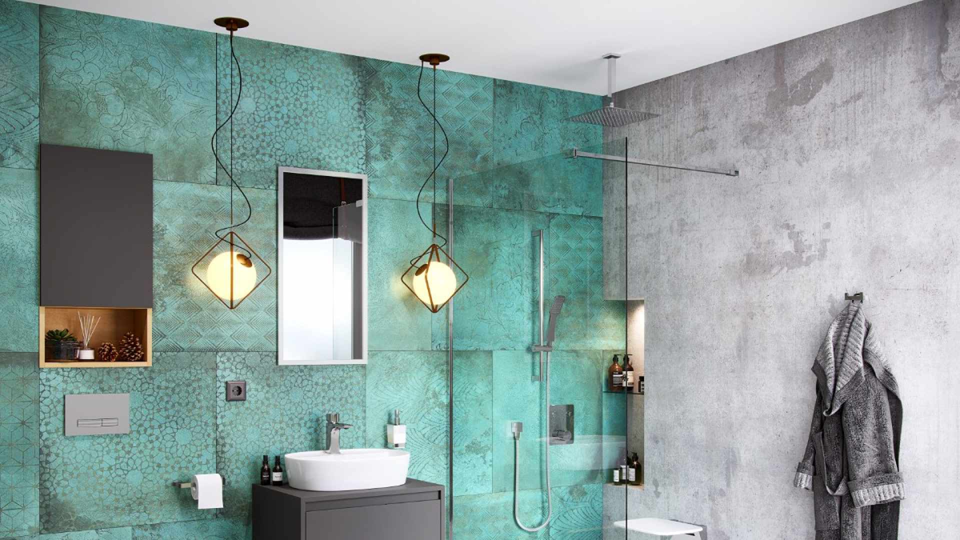 Drążek prysznicowy z uchwytem na słuchawkę prysznicową, 70 cm, grafit szczotkowany wizka