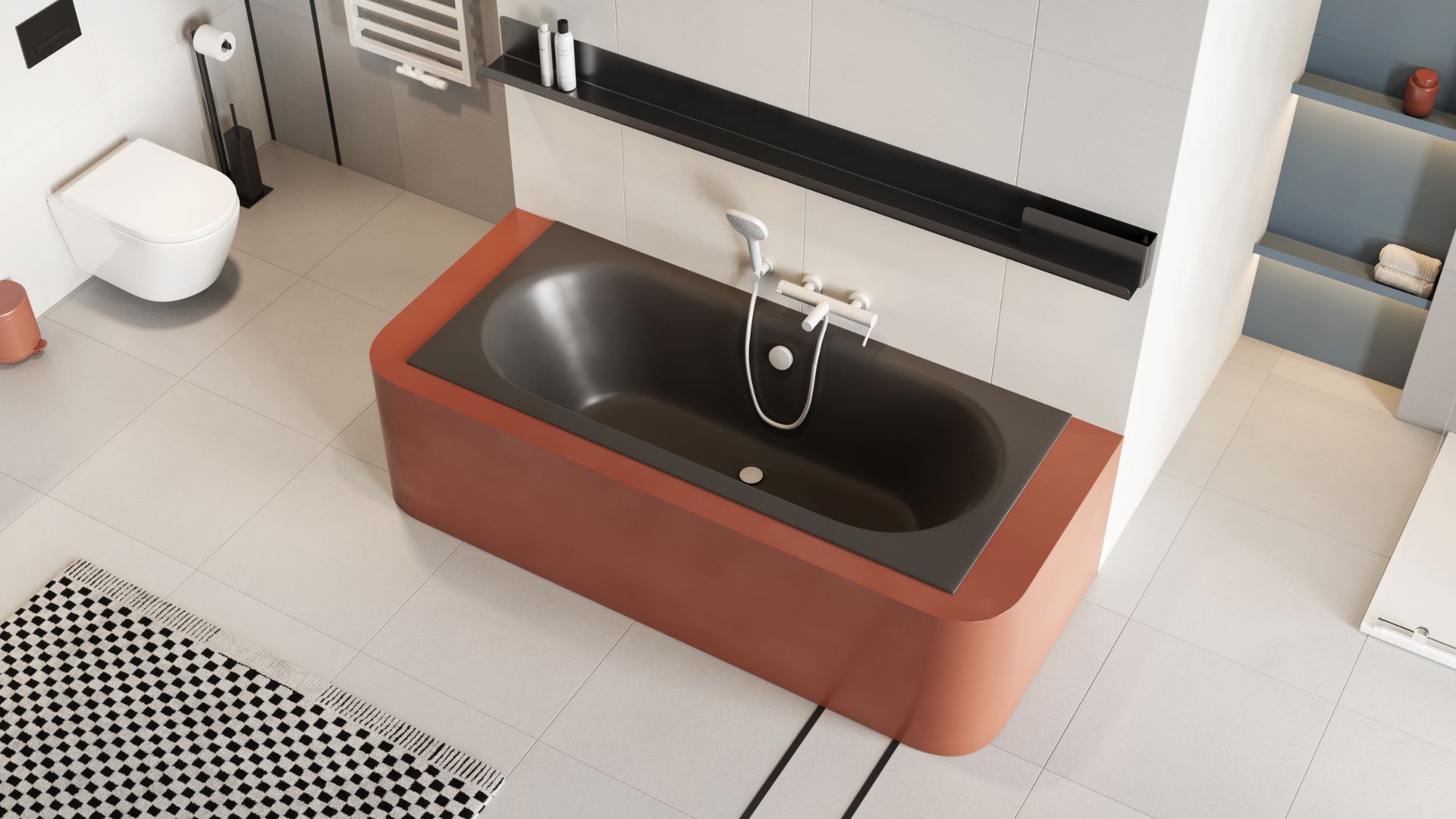 Wanna Oceana 170x75 antr mat slim