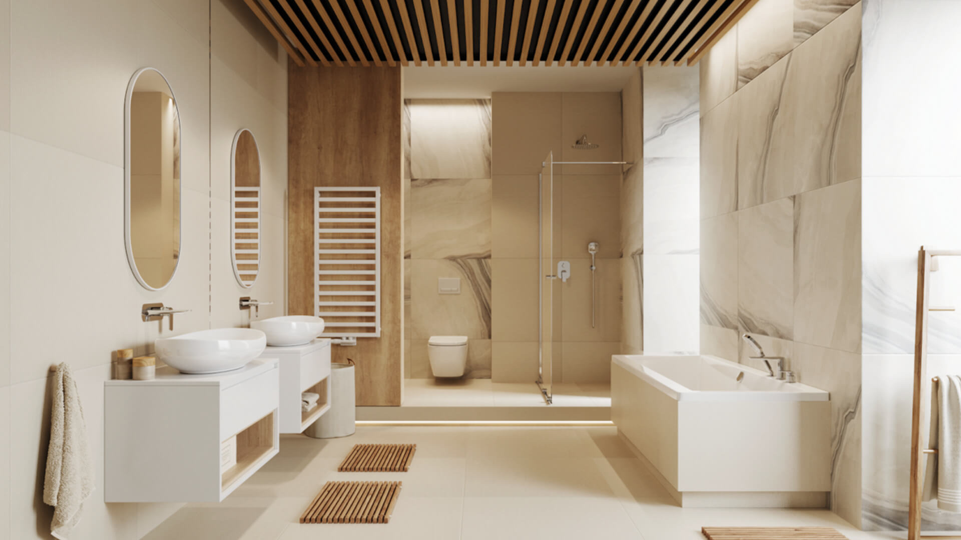 Brego grzejnik łazienkowy 115x50 cm, biały mat