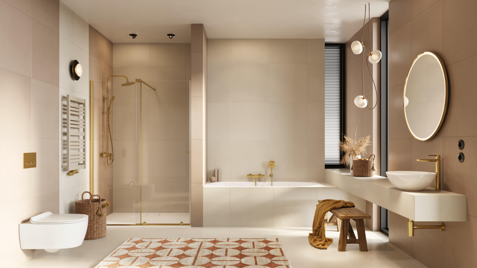 Conti grzejnik łazienkowy 143x50 cm,