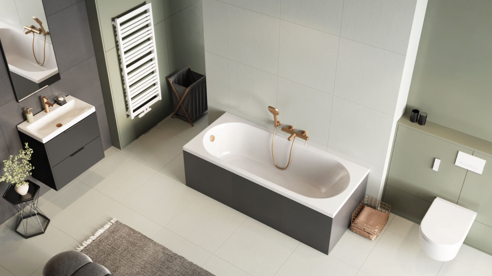 Conti grzejnik łazienkowy 143x50 cm,