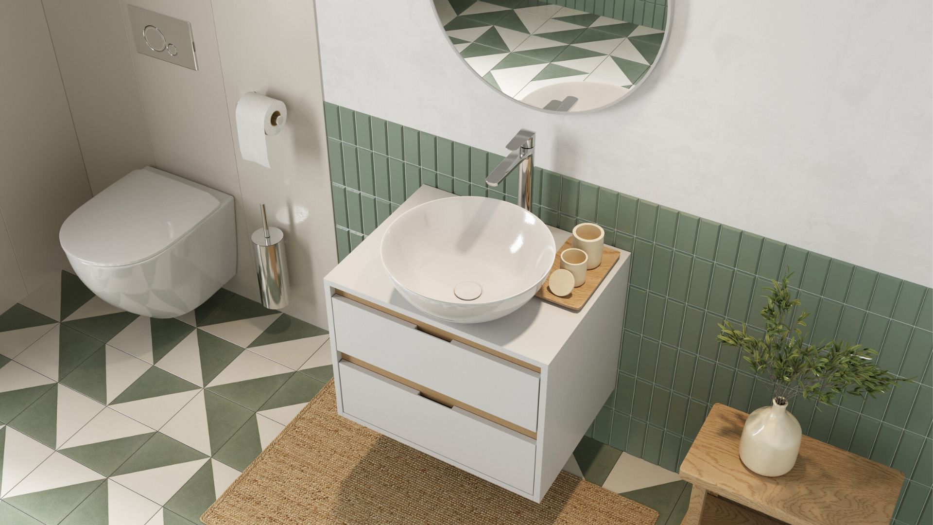 Luqa miska WC 48 cm wisząca bezrantowa, z system spłukiwania Spin 360, z deską wolnoopadającą, biały połysk