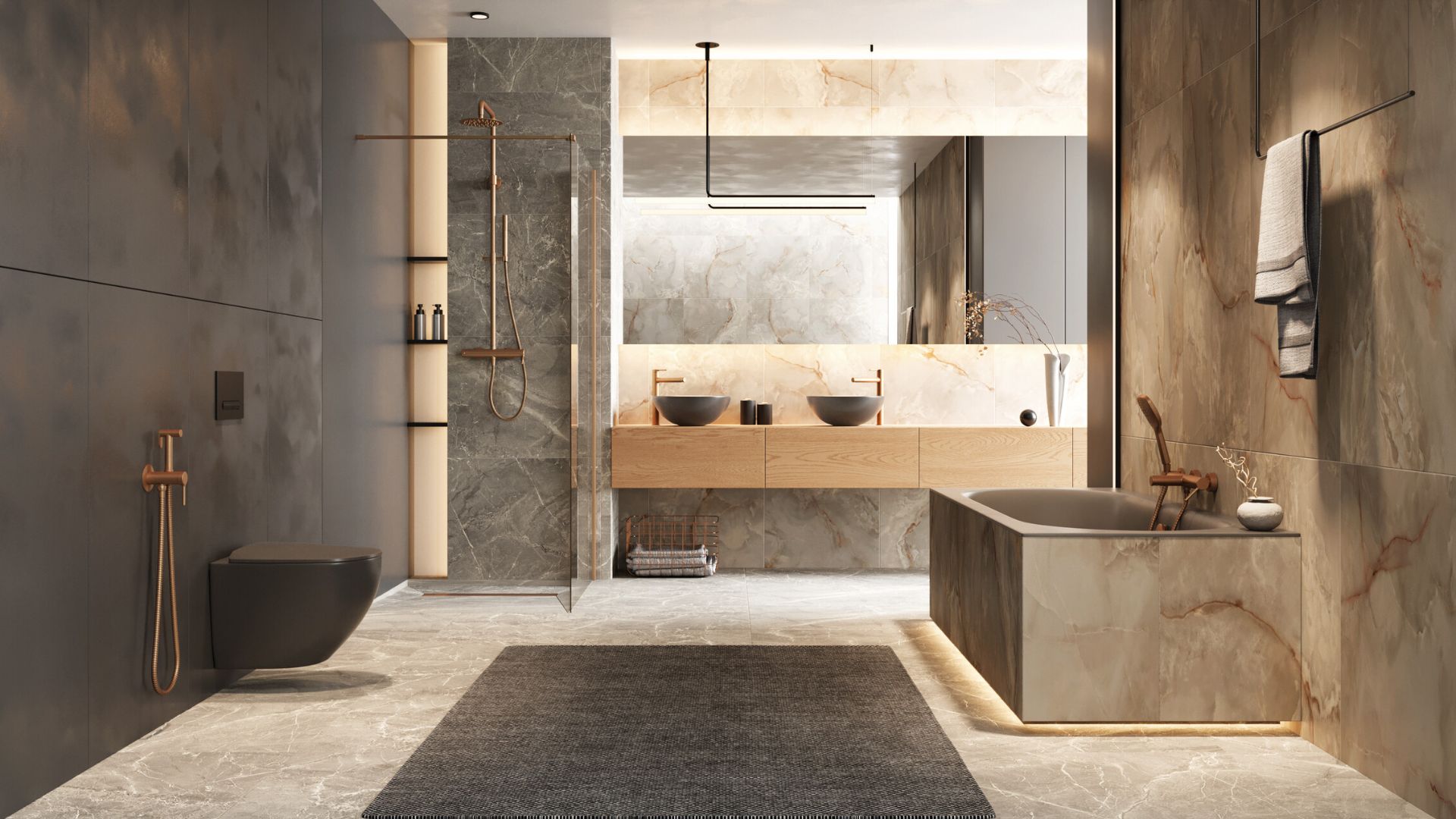 Luqa miska WC 48 cm wisząca bezrantowa, z system spłukiwania Spin 360, z deską wolnoopadającą, grafit mat