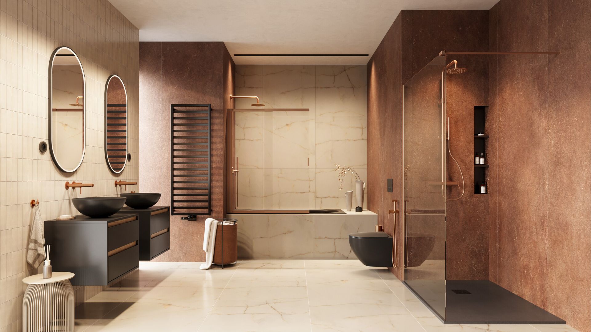 Luqa miska WC 48 cm wisząca bezrantowa, z system spłukiwania Spin 360, z deską wolnoopadającą, cappucino mat