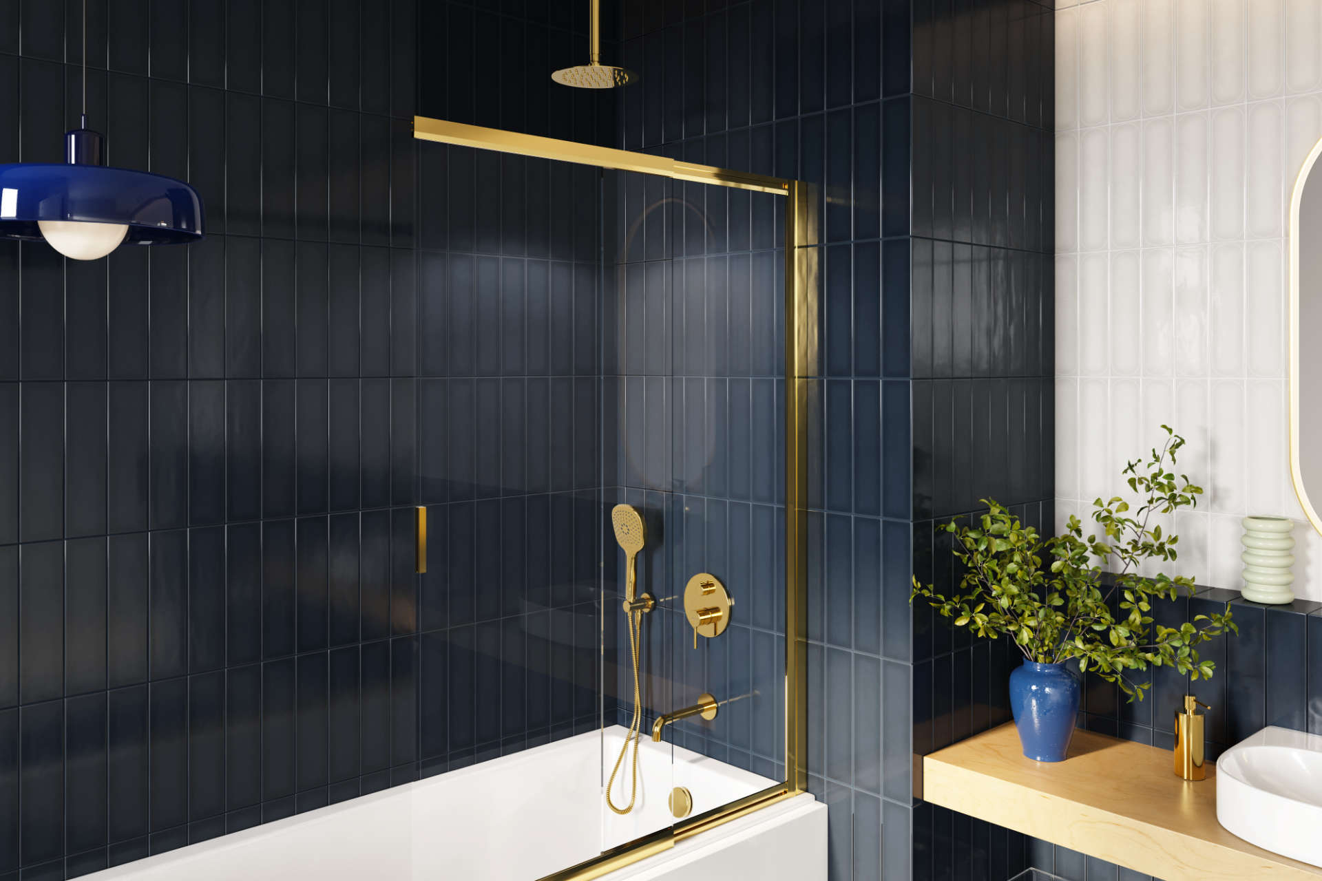 Delta PI wylewka wannowa ścienna, złoty