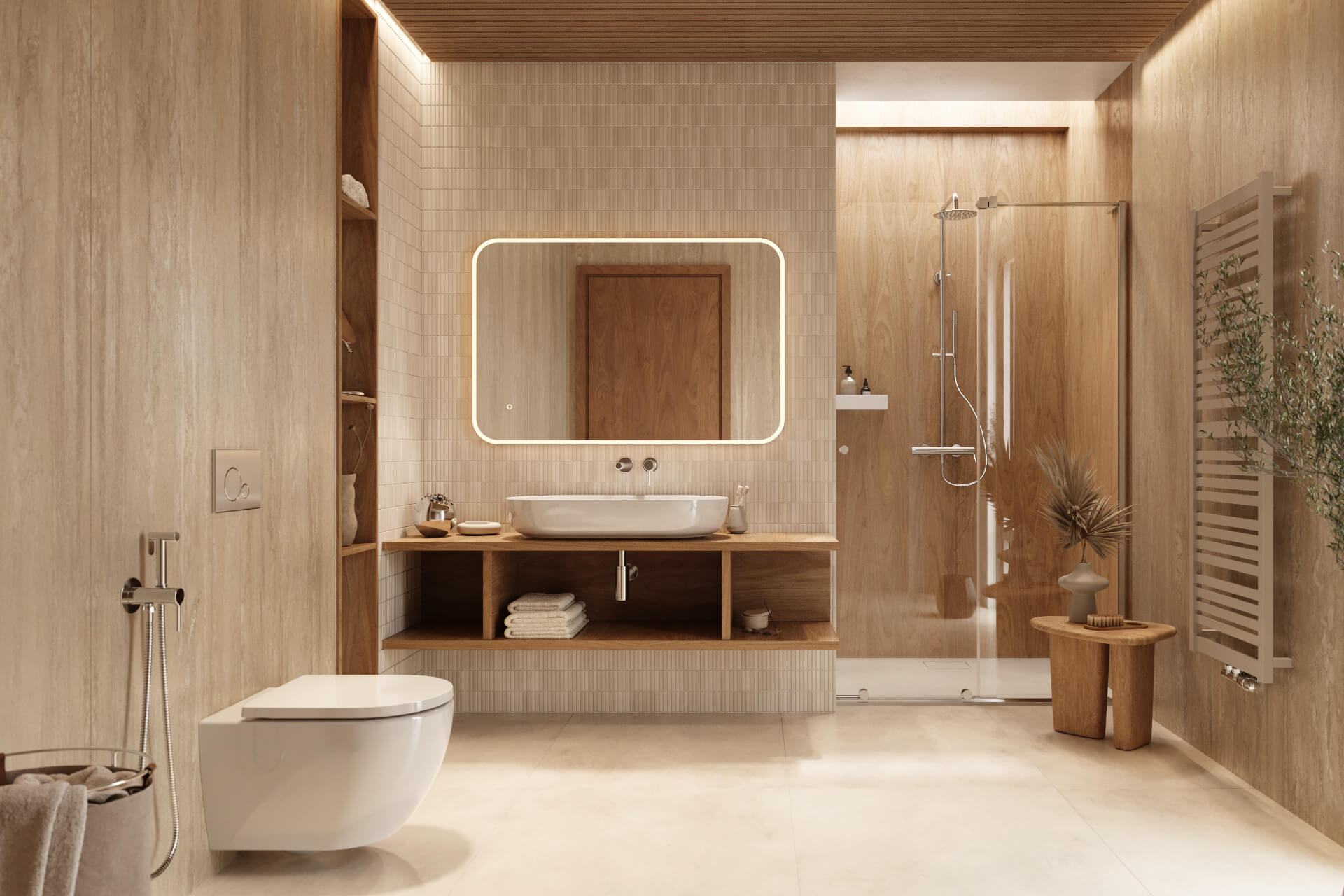 Lumiro lustro łazienkowe 100x70 cm prostokątne, oświetlenie LED mata grzewcza, rama akrylowa