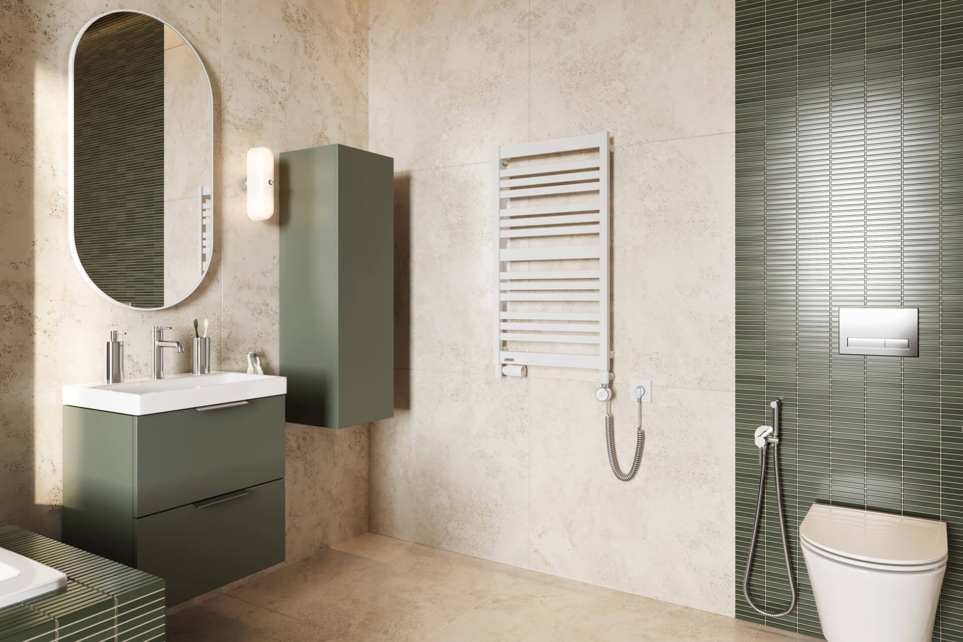 Conti grzejnik łazienkowy 89x50 cm, biały mat