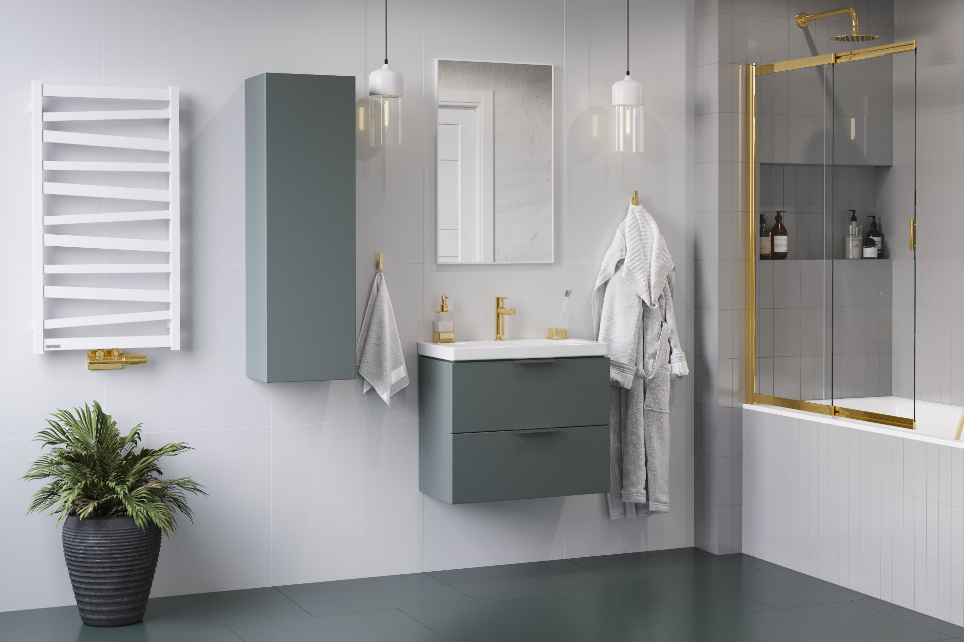 Blanko szafka 49 cm,  szałwiowy mat