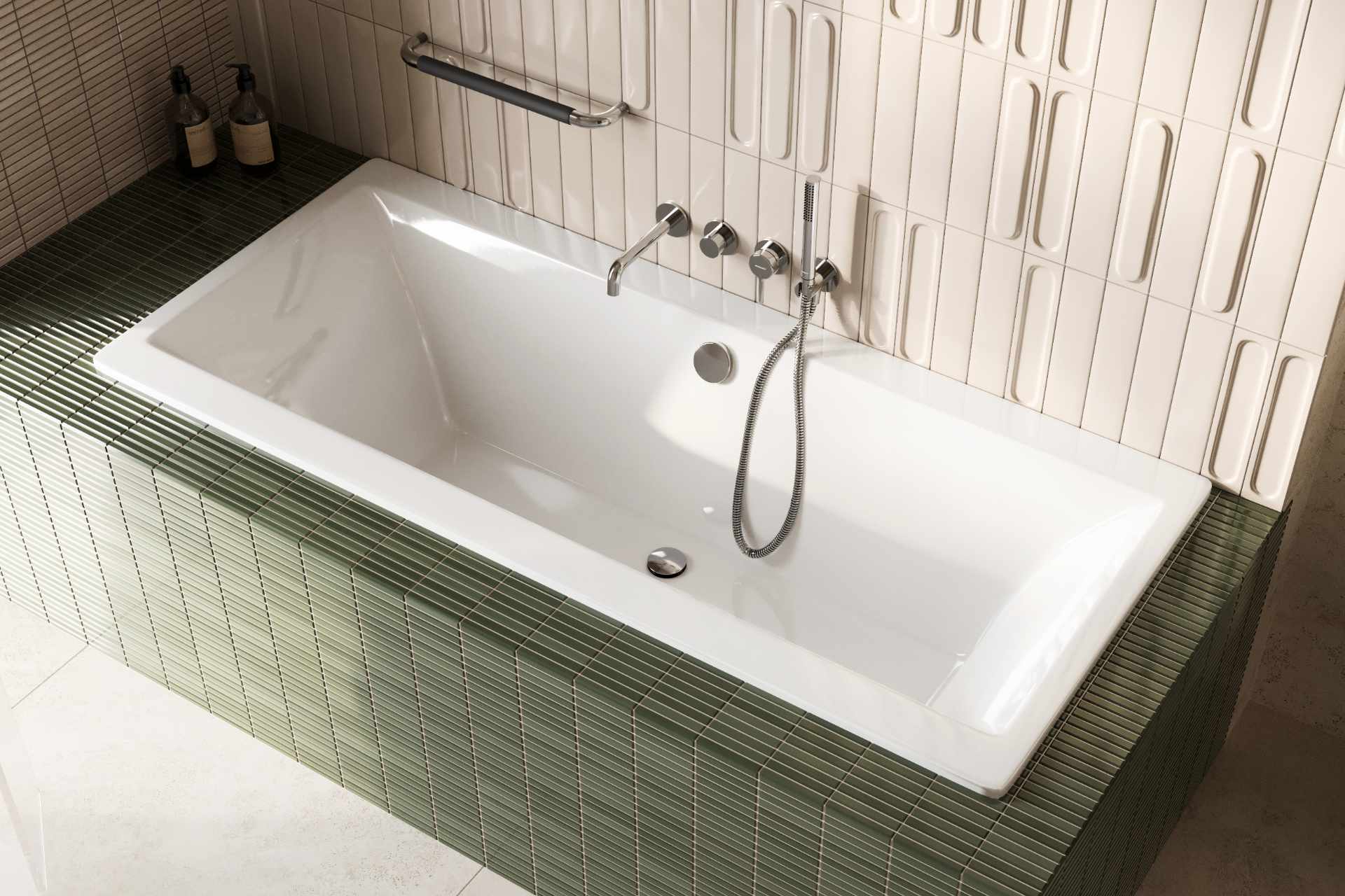 PI Uchwyt na słuchawke prysznicową podtynkowy, chrom, do zestawu z baterią AREX.1240