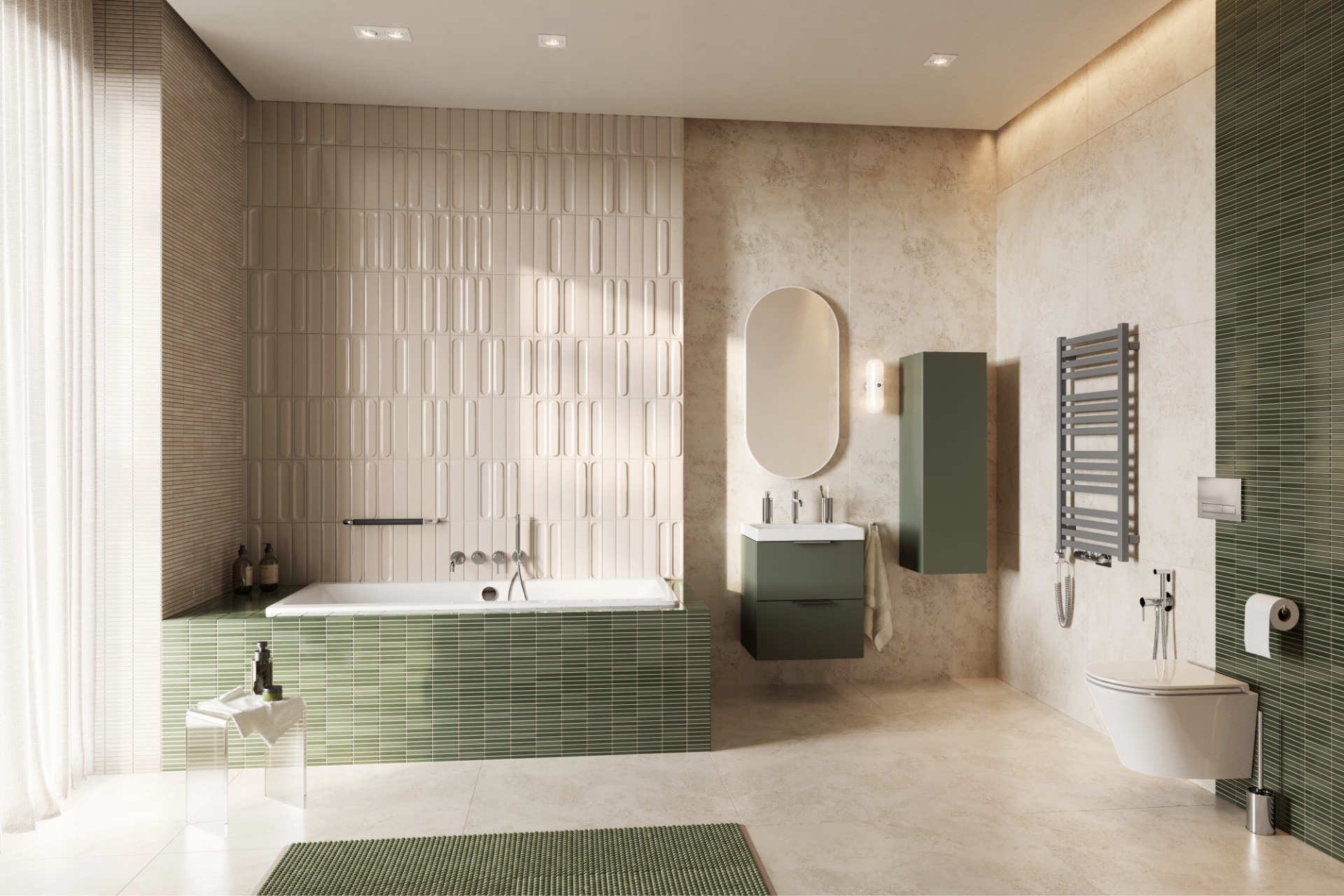 PI Bateria wannowo-prysznicowa podtynkowa, chrom