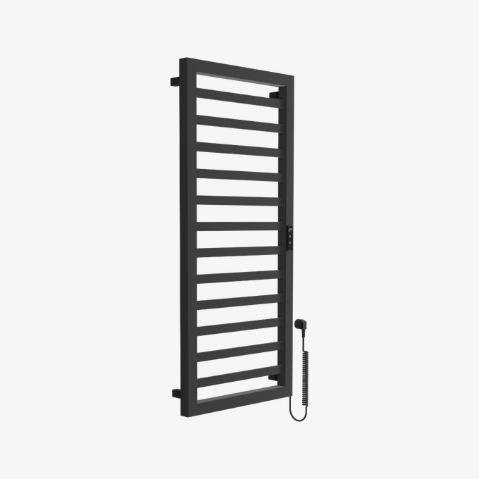 Brego Smart grzejnik łazienkowy elektryczny 115x50 cm, czarny mat