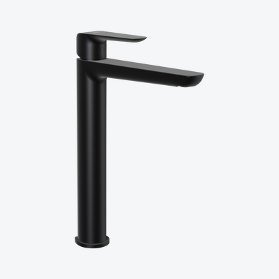 Clever 2.0 washbasin faucet stand tall, black soft