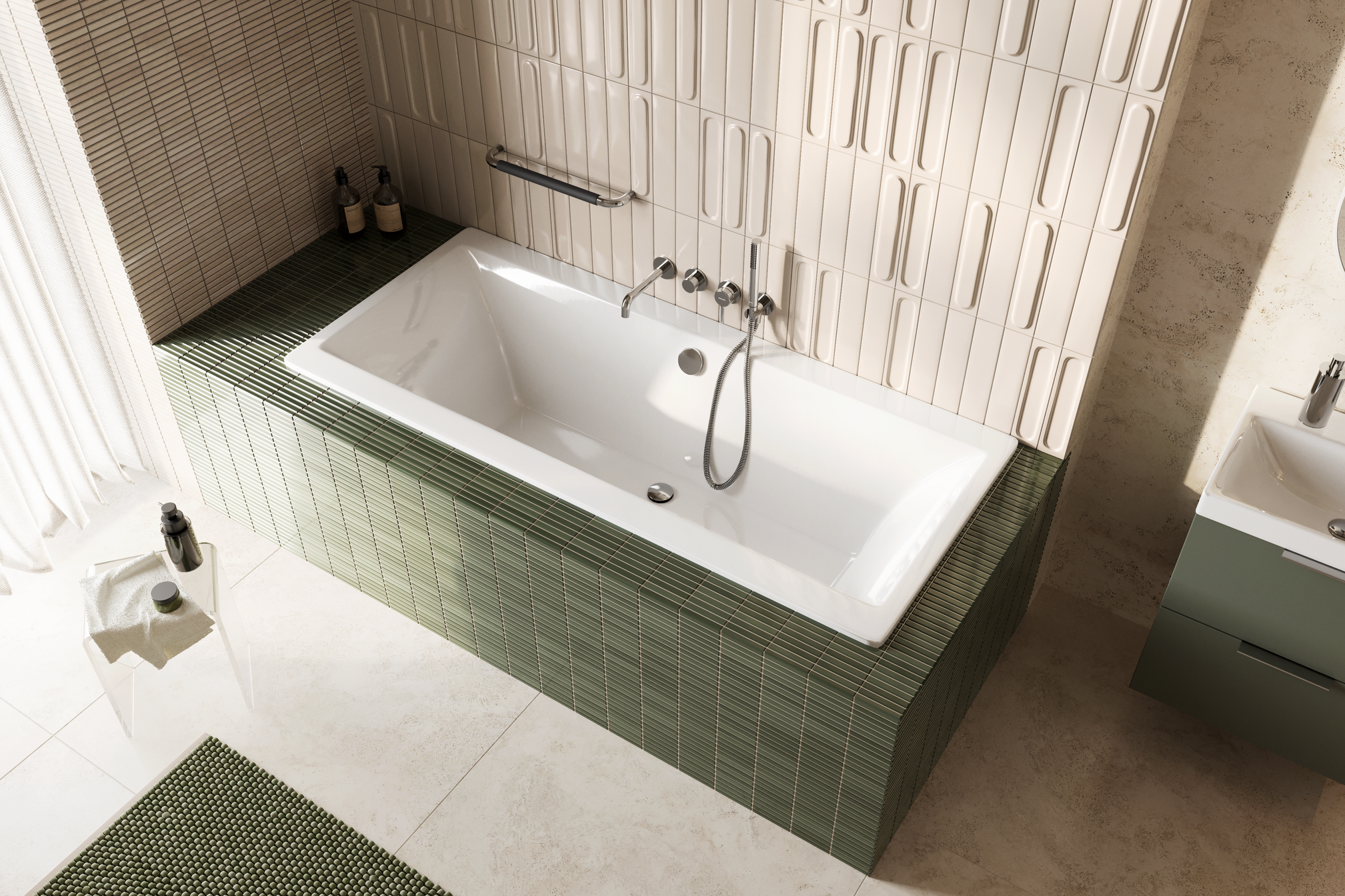 Delta PI wylewka wannowa ścienna, chrom