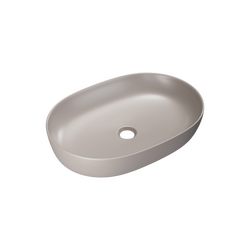 Jima umywalka nablatowa 61x41 cm owalna, cappucino mat