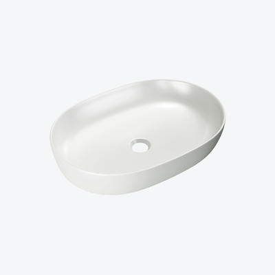 Jima countertop washbasin 61x41 cm oval, white matte
