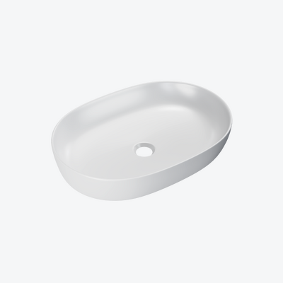 Jima umywalka nablatowa 61x41 cm owalna, biały mat