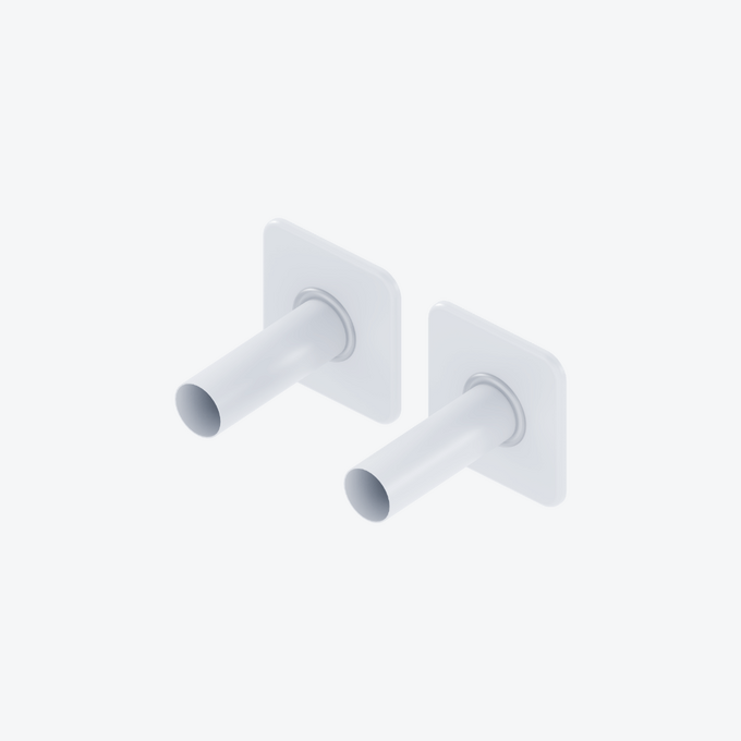 Caldo zestaw maskujący do zaworów grzejnikowych, 2x rozeta pojedyncza, biały mat