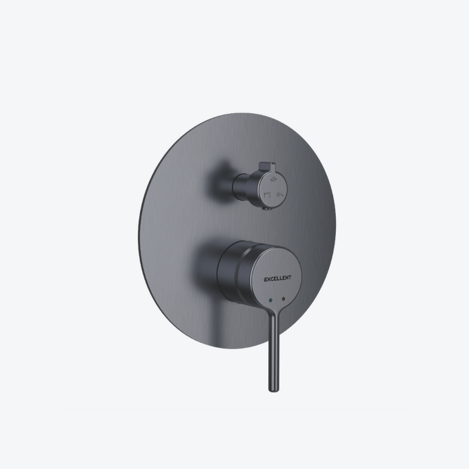 PI bateria prysznicowo-wannowa podtynkowa 3 funkcyjna, grafit szczotkowany