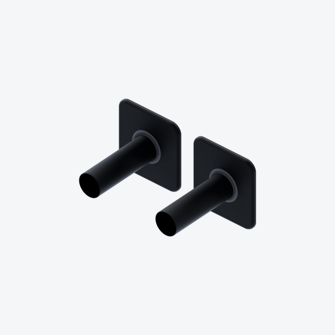 Caldo zestaw maskujący do zaworów grzejnikowych, 2x rozeta pojedyncza, czarny mat