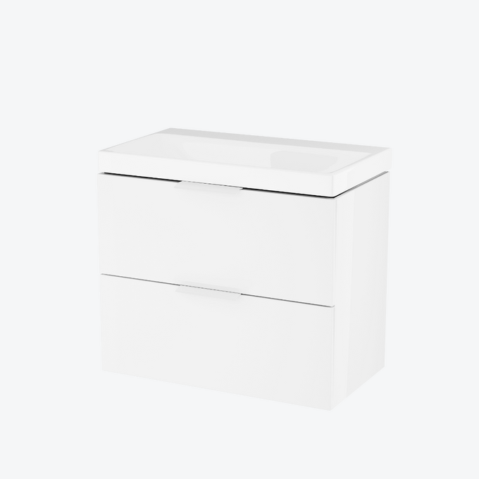 Blanko szafka 64 cm, biały połysk bez otworu na baterię