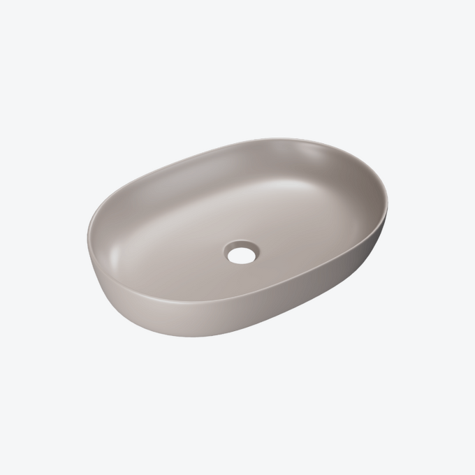 Jima umywalka nablatowa 61x41 cm owalna, cappucino mat