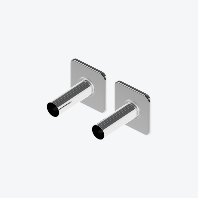 Caldo zestaw maskujący do zaworów grzejnikowych, 2x rozeta pojedyncza, chrom