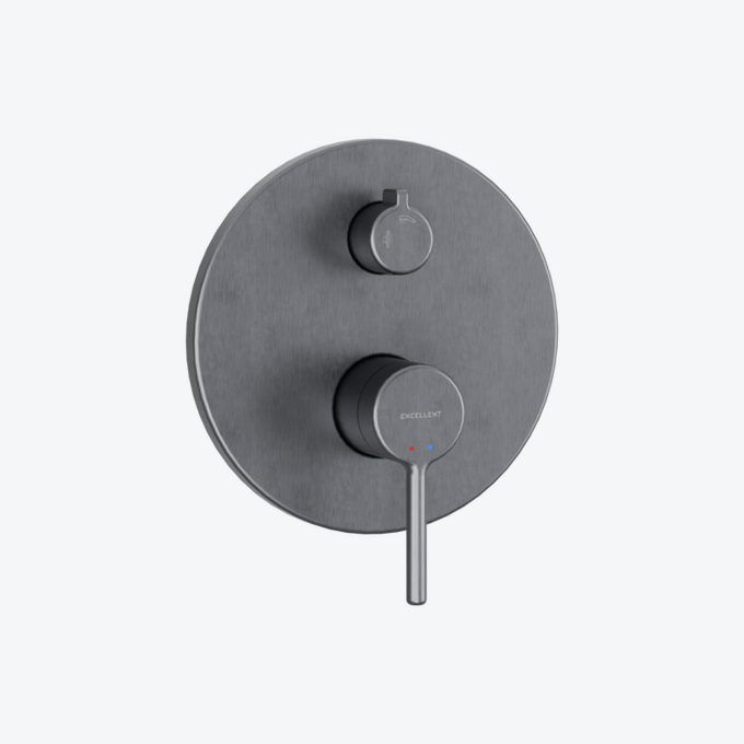 PI bateria prysznicowo-wannowa podtynkowa 2 funkcyjna, grafit szczotkowany