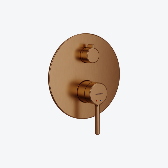 PI bateria prysznicowo-wannowa podtynkowa 2 funkcyjna, miedziany szczotkowany