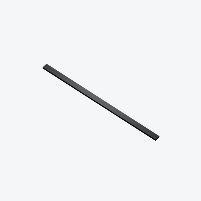 Ortigo wspornik kabiny 120 cm do docięcia, czarny mat