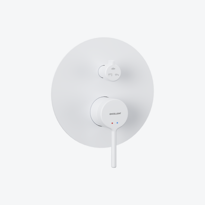 PI bateria prysznicowo-wannowa podtynkowa 3 funkcyjna, biały mat