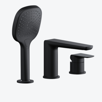 Clever 2.0 bateria wannowa 3 otworowa, czarny soft