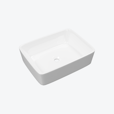 Forka 2.0 countertop washbasin 48x37 cm rectangular, white gloss